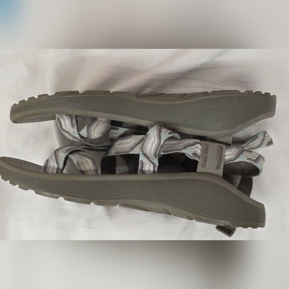 Chaco Z Cloud 2 Z2 Sandals Womens 9 Gray Turquoise Adjustable Hiking Comfort - Picture 6 of 6